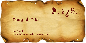 Medy Éda névjegykártya